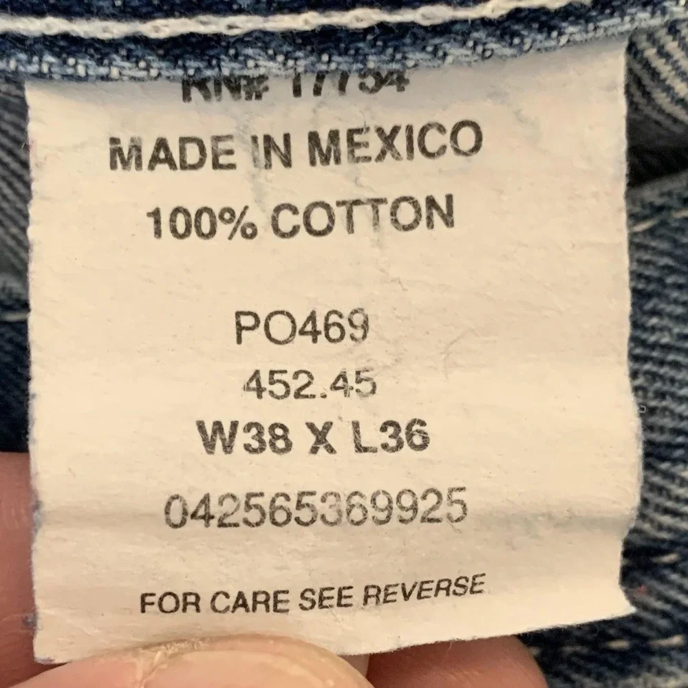 Key Carpenter Jeans Mens 38x36 Blue Medium Wash Relaxed Straight Denim Pants
